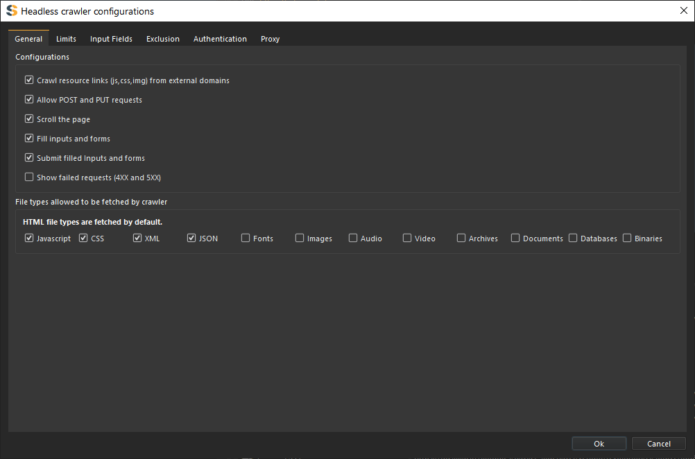 Headless crawler configurations
